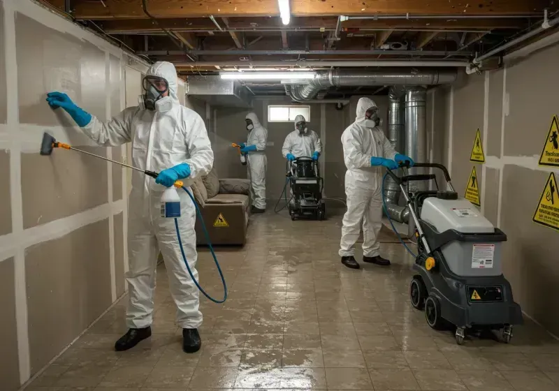 Basement Moisture Removal and Structural Drying process in Prairie County, AR